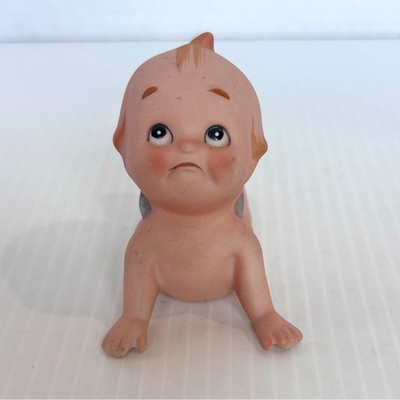 VTG Kewpie Doll Porcelain Bisque Baby Crawling  Figurine - Picture 1 of 9